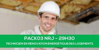 Technicien en rénovation énergétique des logements (Option expert bâtiment formation E-learning - PACK03 NRJ)