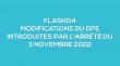 Flash-learning 114 : Les modifications du DPE introduites par l'arrêté du 3 novembre 2022