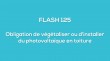 Flash-learning 125 : Obligation de vgtaliser ou d'installer du photovoltaque les toitures des btiments 